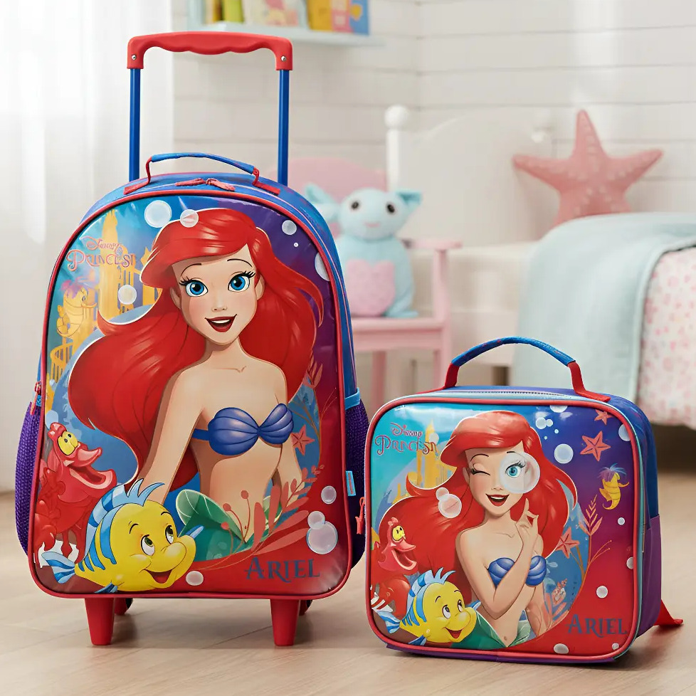 Kit Mochila E Lancheira Ariel R2 Xeryus 6-azul Ariel