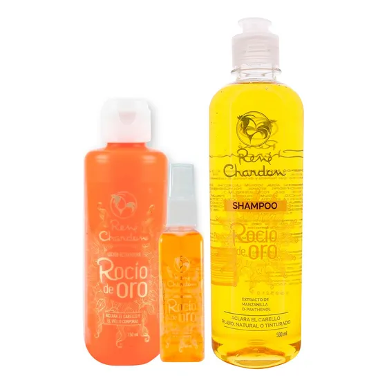  Renechardon Kit Aclarador Shampoo Y Loción Rocío De Oro