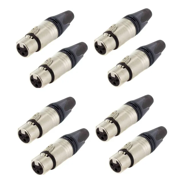 Neutrik® Nc3fxx® 8 Conectores Xlr Plata Hembra Nuevo 