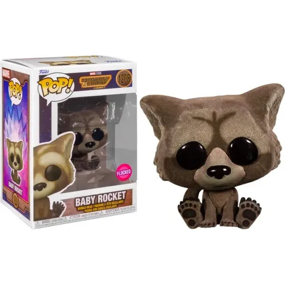 Funko Pop Baby Rocket 1208 Flocked Guardianes De La Galaxia