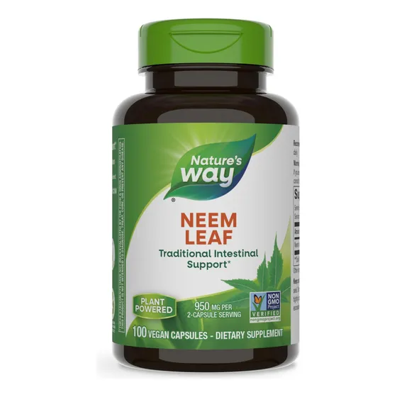 Suplemento Nature's Way Herbal Neem Leaf 100 Cápsulas