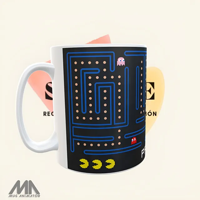 Taza Personalizada Arcade  Diseño Pac Man