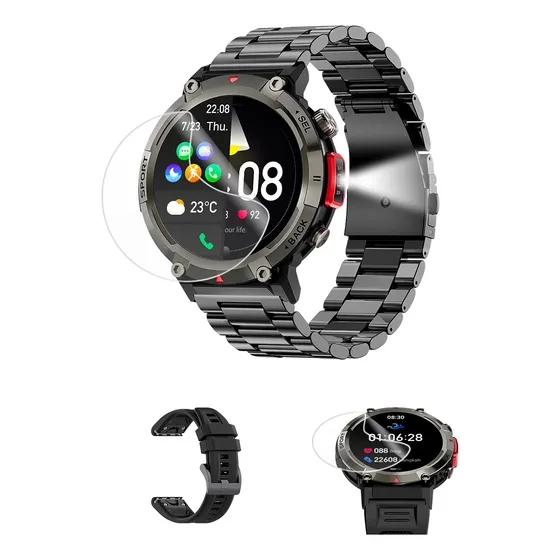 Smart Watch Men Bluetooth Linterna 3atm Impermeable