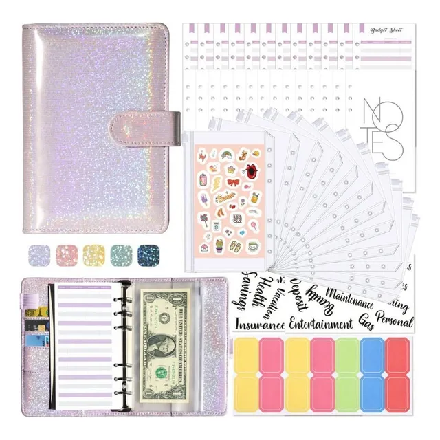 Agenda Del Ahorro Holografica Binder C/ Micas Y Stickers