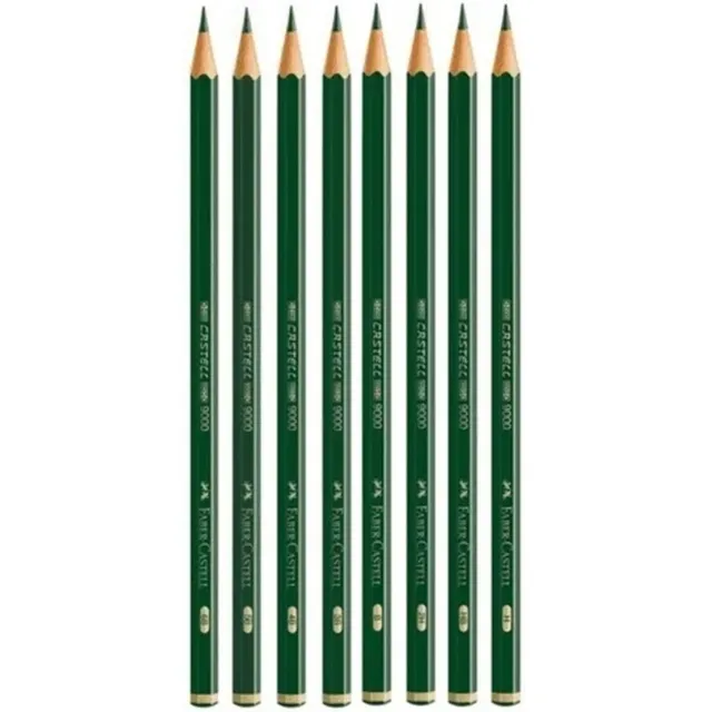 Kit 8 Lápis Preto Desenho Técnico Faber Castell Profissional