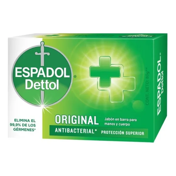 Jabón De Tocador Espadol Original Antibacterial 80 Grs