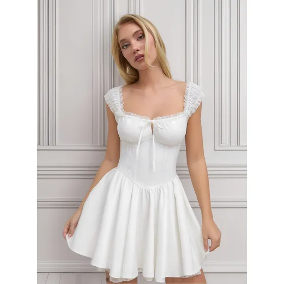 Cider, Vestido Mini Con Volantes Y Nudo