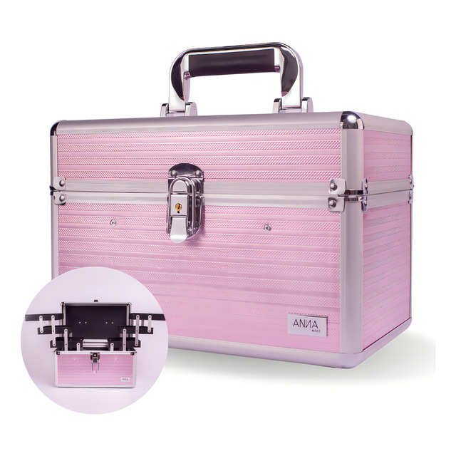 Maleta De Maquiagem Profissional Anna Make R210 Vazia Cor Lilás Maleta De Maquiagem Profissional Anna Make R210 Vazia Cor Lilás