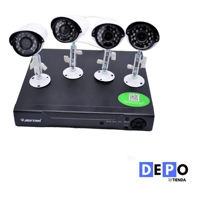 Kit De 4 Camaras De Seguridad Con Dvr Cctv