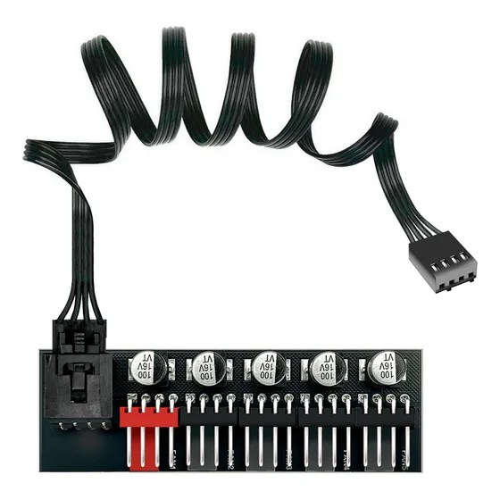 Hub Controlador Velocidade Pwm 4 Pinos Cooler Fan - 5 Portas