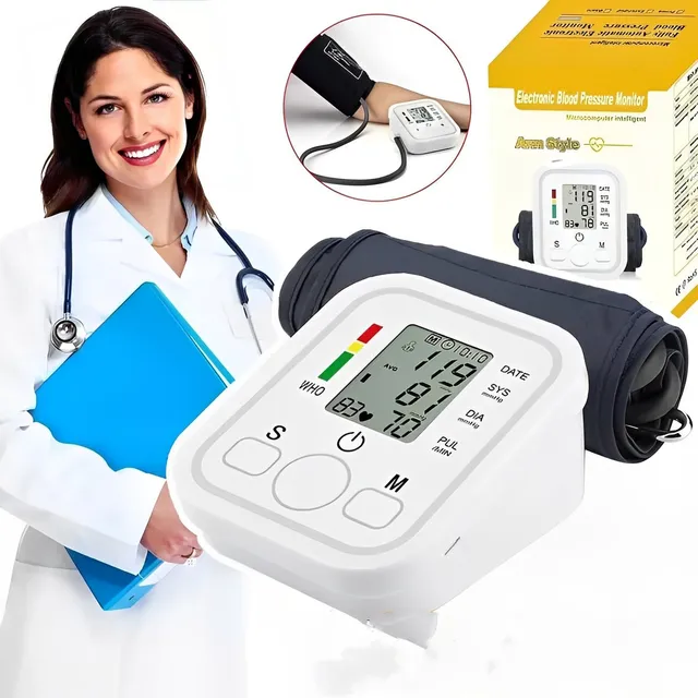 Tensiómetro Digital Tensiometro De Brazo Listo Para Usar Blanco