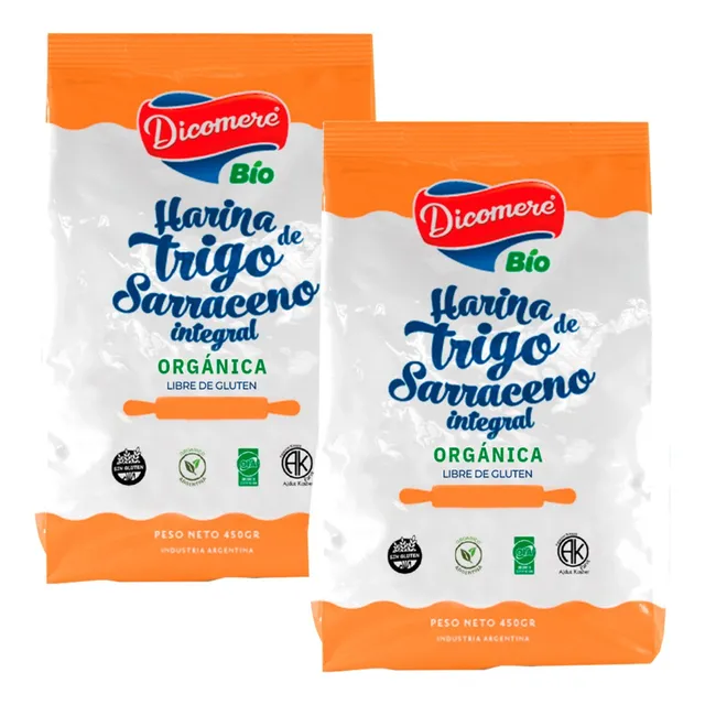 Harina De Trigo Sarraceno Dicomere Organica X450gr Pack X2