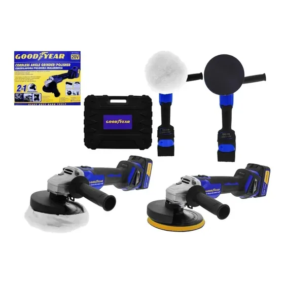 Esmeriladora + Pulidora Goodyear Inalámbrica 2 En 1
