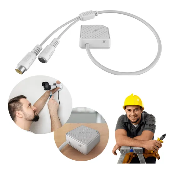 Microfone Para Sistema De Segurança Cftv Intelbras Mic 3080