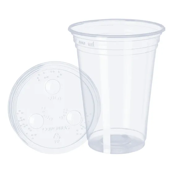 Vaso Fast Food 400 Ml Con Tapa Ciega X 50 Unidades