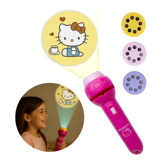 Lanterna Da Hello Kitty Projetor Infantil Com 24 Slides