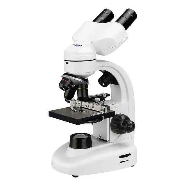 Microscopio Svbony SV605 Binocular Óptico Profesional 1600x Color Negro