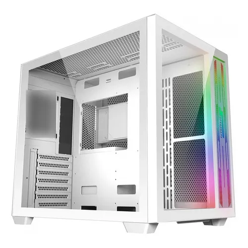 Gabinete Superframe Cube Argb Midtower Vidro Temperado White Cor Branco