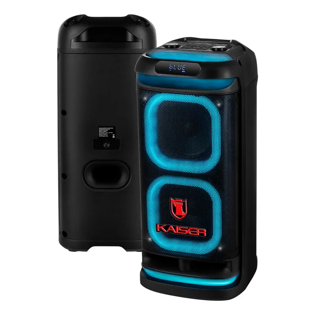 Bocina Doble Kaiser KSW-8022 De 6.5” Pulgadas Bocina Bluetooth Con Rango De Hasta 10 M Bocina Para Exterior Con Tecnología KSR-LINK 9.2 Bafle Con Controles De Reproducción