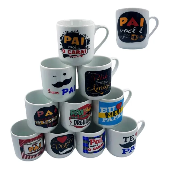 Caneca Porcelana Datas Especiais Atacado Revenda 10 Un