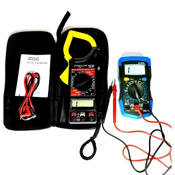 Kit Alicate Amperimetro Dt266 + Multimetro Digital Dt830l