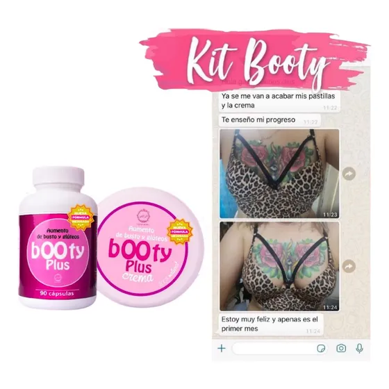 Kit Booty Plus Crema Y Cápsulas Aumento De Glúteo Y Busto