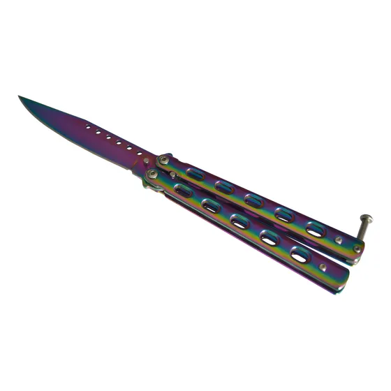Navaja Cuchillo Estilo Mariposa - Balisong De Metal Con Filo