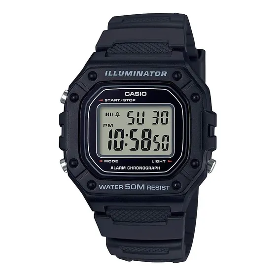 Reloj Casio Resistente Al Agua Digital Negro