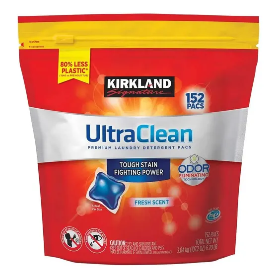 Detergente En Cápsulas Ultra Clean Kirkland 3.04 Kg 152 Pzs