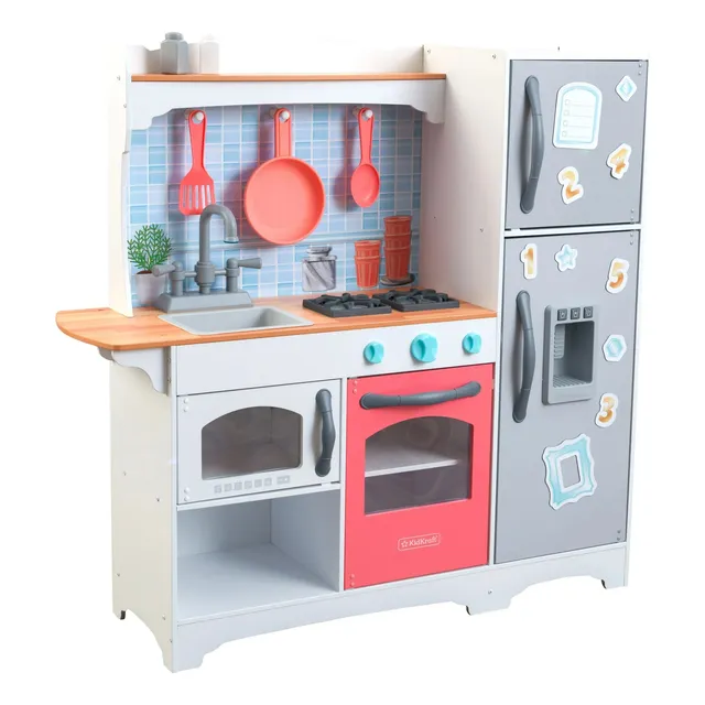 Kidkraft Cocina Juguete Madera + Máquina De Hielo + Magnetos
