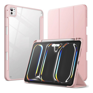 Funda Para iPad Pro 11 Pulgadas M4 2024 Ranura Lápiz Rosa Funda Para iPad Pro 11 Pulgadas M4 2024 Ranura Lápiz Rosa