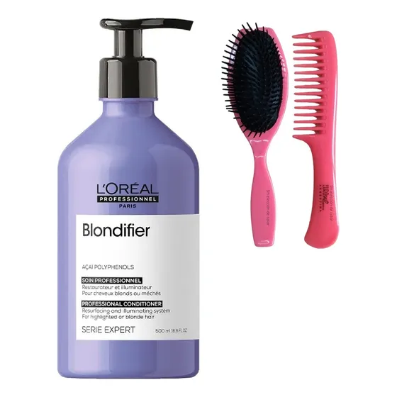 Acondicionador Blondifier L'oréal Serie Expert 500ml + Peine