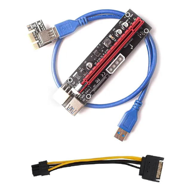 Adaptador Pci Express 1x A 16x Molex/sata Usb 3.0