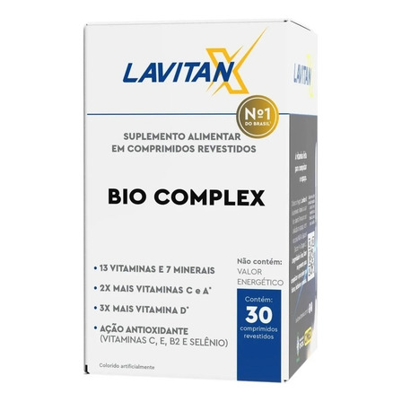 Lavitan X Bio Complex 30 Comprimidos Suplemento Alimentar Lavitan X Bio Complex 30 Comprimidos Suplemento Alimentar