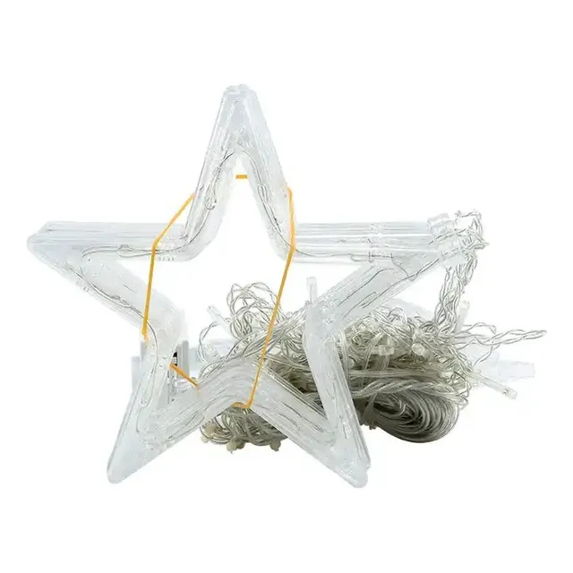 Cascada Luces Led Estrella Decorativa Navidad 3mt Multicolor