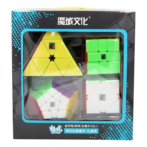 Pack X4 Cubos Rubik Megaminx Pyraminx Skewb Square One Moyu