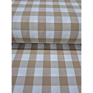 Tela Por Metro Escocés Cuadrillé ALG Y Pol 1.5m De Ancho Beige Y Blanco Cuadrillé Tela Por Metro Escocés Cuadrillé ALG Y Pol 1.5m De Ancho Beige Y Blanco Cuadrillé