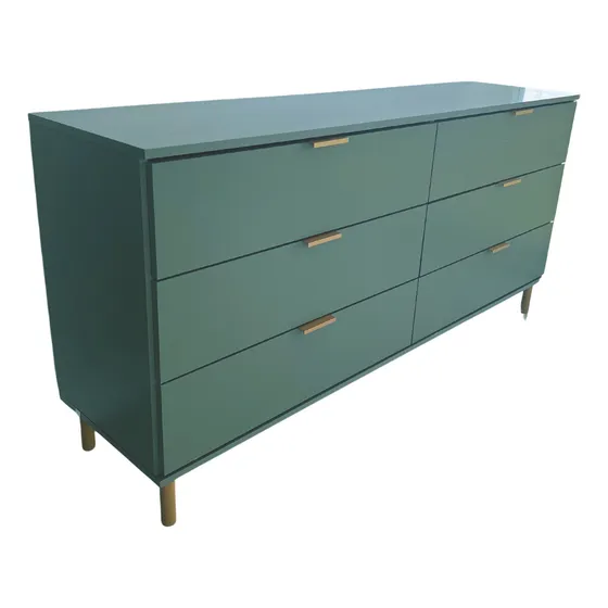 Cômoda Ditália 6 Gavetas Dm-243 Verde Oliva Cozy