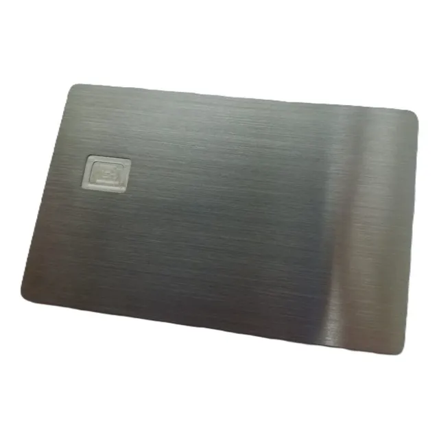 Tarjeta Metalica 0,8mm Acero Debito Credito Plateada
