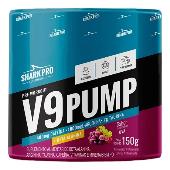 V9 Pump Pré Treino Pote 150g Shark Pro