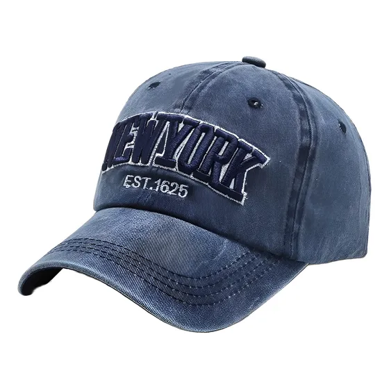 Gorra New York Deportiva Casual Algodón Pre Lavada Béisbol