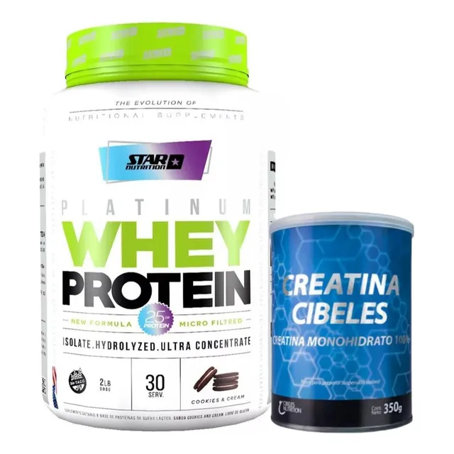 Whey Protein Star Nutrition 2lb + Creatina Cibeles 350g