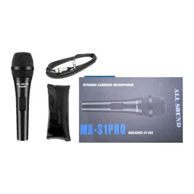 Micrófono Dinámico All Sound Mx-s1pro Full Metal
