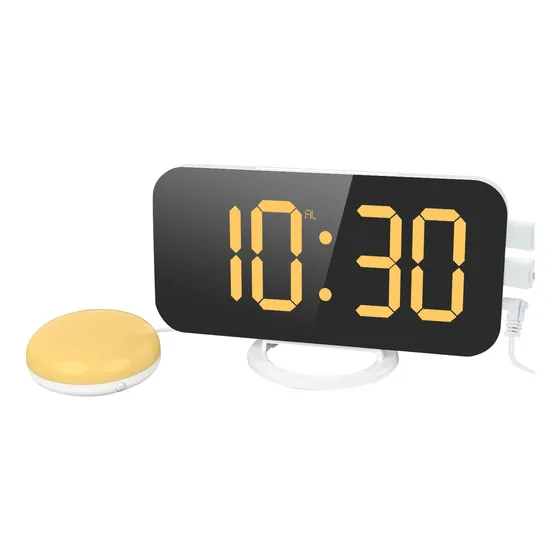 Reloj Despertador Con Vibración Fuerte, Reloj Con Espejo