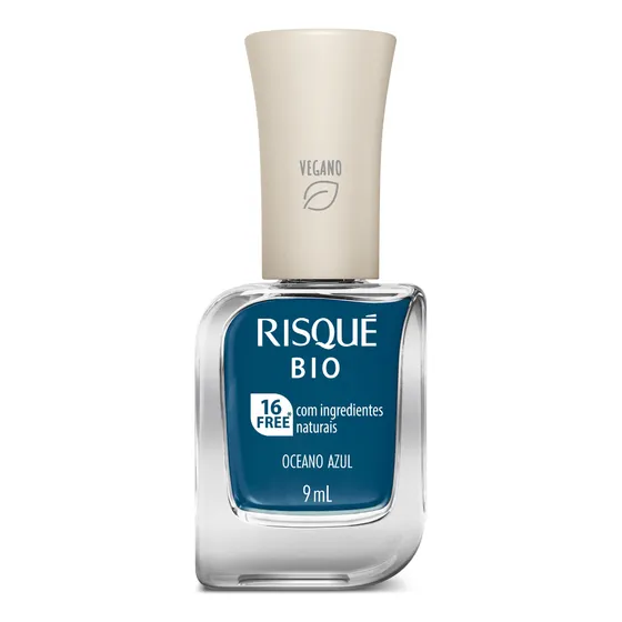 Esmalte de uñas cremoso orgánico vegano Ocean Blue Manicure, 9 ml, Risque