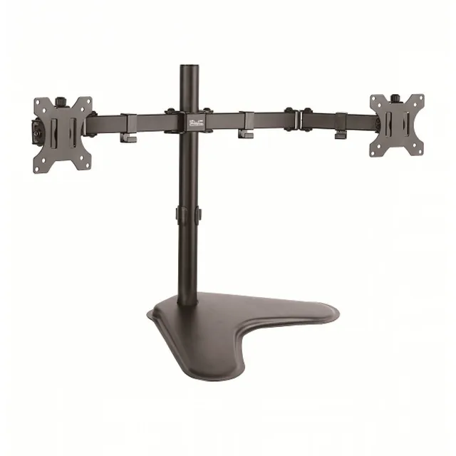 Soporte Doble Para Monitor Led Lcd Con Base Escr Worldmaster