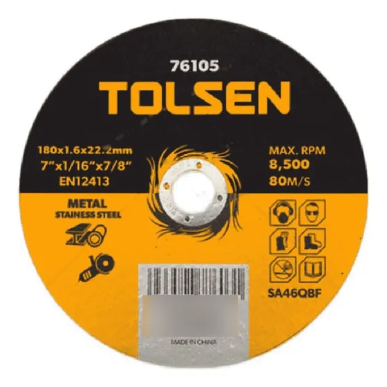Disco Corte Metal Inoxidable Ultraf. 7x1/16x7/8 76105 Tolsen