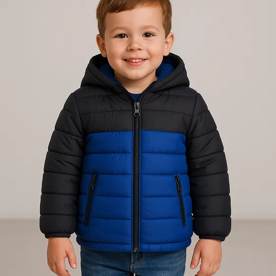 Jaqueta Puffer Menino Peluciada Bebê Bobojaco 1 Ao 3 Frio
