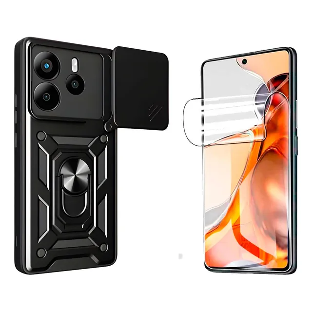 Funda Estuche Carcasa Con Anillo Anti Choque Reforzado Case Protector Pantalla Hidrogel