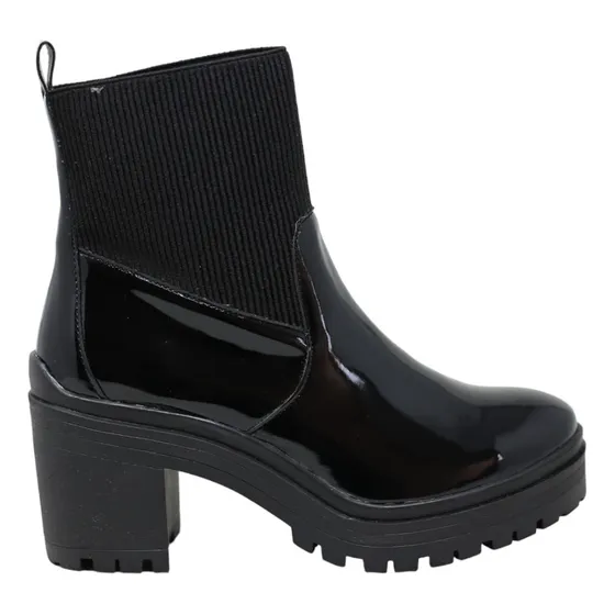 Botin Dama Tipo Calcetin Moda Tacón Ancho Urbanos 5231